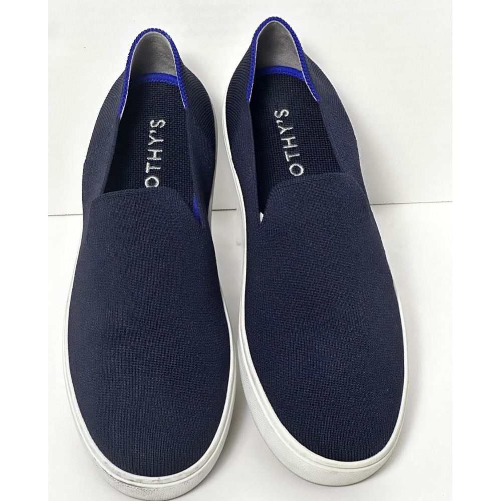 Rothy's Men Sneakers‎ 10.5 Navy Knit Slip On Canvas Casual Comfort Shoes